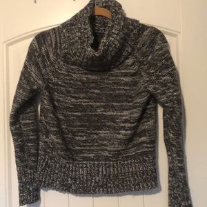 Banana Republic grey and white cowl neck sweater
